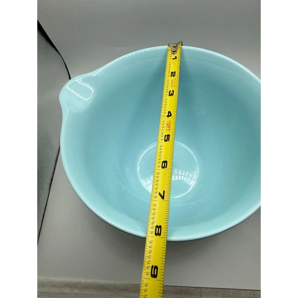 Stonewall‎ Kitchen Melamine Batter Bowl Light Blue Blueberry Pattern Pour Spout